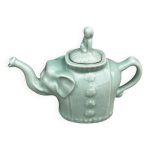 Thire vintage en porcelaine de chine - lphant et fille sur couverc