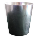 Timbale ancienne en m�tal argent� maison h�nin & cie