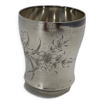 Timbale argent poinons minerve orfvre rb gravure dcor floral 40 grammes