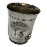 Timbale en metal argent