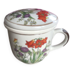 Tisanire avec filtre grs  fleur rouge