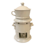Tisanire en porcelaine blanche xx sicle