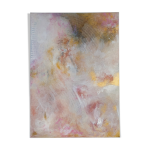 Toile d'art abstrait moderne or et nude rose acrylique some day soon 50 x 70cm, pièce unique Toile d'art abstrait moderne or et nude rose acrylique some day soon 50 x 70cm, pièce unique