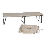 Transat repos lit de camp arme franaise avec matelas et sac / jardin 1960