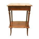 Travailleuse en noyer et placage de noyer meuble d'appoint xx sicle