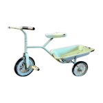 Tricyle et sa remorque vintage en acier design annes 50 - 60