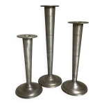 Trio de bougeoirs asym�triques forme cornet