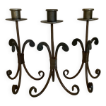 Trio de bougeoirs en fer forg�