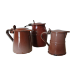 Trio de pots  lait maills