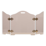 Triptyque pliant en verre fum, pare - feu des annes 1950