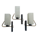 Trois appliques murale ancienne dores arlus annes 50