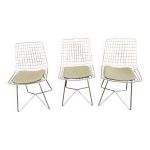 Trois chaises dans le got de harry bertoia