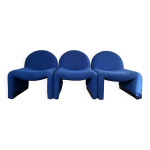 Trois fauteuils chauffeuses vintage atal des annes 1970