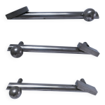 Trois poign�es art d�co bronze couverture ton argent�