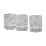 Trois verres  whisky en cristal cisel vintage 1960