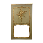 Trumeau en bois laqué doré de style louis xv époque 1900 Trumeau en bois laqué doré de style louis xv époque 1900