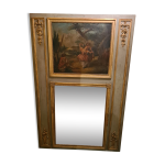 Trumeau en bois laqué de style louis xvi , fin xixème Trumeau en bois laqué de style louis xvi , fin xixème