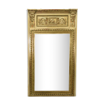 Trumeau piémontais en bois sculpté et doré fin xviiième début xixème Trumeau piémontais en bois sculpté et doré fin xviiième début xixème