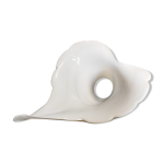 Tulipe vintage abat - jour blanc en verre souffl murano