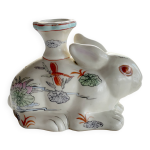 Ultra rare bougeoir animalier vintage 1972, grand lapin porte chandelle Ultra rare bougeoir animalier vintage 1972, grand lapin porte chandelle