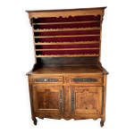 Vaisselier ancien en bois massif style louis xv campagnard
