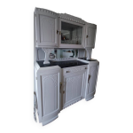 Vaisselier gris clair art dco