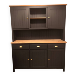 Vaisselier peint en noir et bois