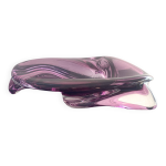 Val saint lambert grand plat cristal violet murano objet vase moderne anci