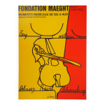 Valerio adami (1935) violoncelle, 1976 affiche originale d'poque