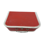 Valise d'enfant vintage rouge et blanche Valise d'enfant vintage rouge et blanche