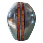 Vase en aluminium des annes 70