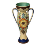 Vase amphore céramique gouda holland - rubens motif fleurs peintes à la main - modèle 1035 Vase amphore céramique gouda holland - rubens motif fleurs peintes à la main - modèle 1035