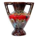 Vase amphore vintage en cramique de vallauris, annes 70