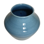 Vase ancien céramique émaillé bleu signé maryse 75 vintage Vase ancien céramique émaillé bleu signé maryse 75 vintage