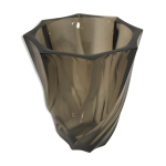 Vase ancien cristal d''arques transparent fum vintage