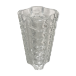 Vase ancien cristal d arques verre moule style art dco france vintage
