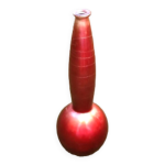 Vase annes 1970 / soliflore (grand modle) forme boule  col lanc verre peint  effet