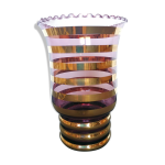Vase annes 40 / 50 avec bandes en or 24 carats