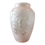 Vase art dco  dcor de coqs