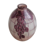 Vase art - dco en pte de verre multicouches sign d'argyl