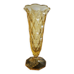 Vase art dco verre ambr
