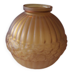 Vase art dco en verre dpoli sign cla france