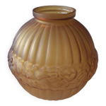 Vase art dco en verre dpoli sign cla france