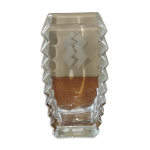 Vase art dco en verre moul