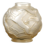 Vase art dco verre press