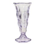 Vase art dco violet en verre press des annes 1930