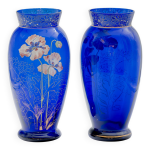 Vases art nouveau bleu