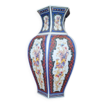 Vase asiatique hexagonal