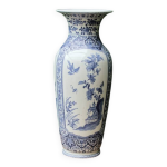 Vase balustre gien, dcor japonisant