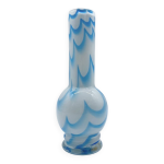 Le vase  bleu / blanc  / verre de murano souffl, annes 1970
